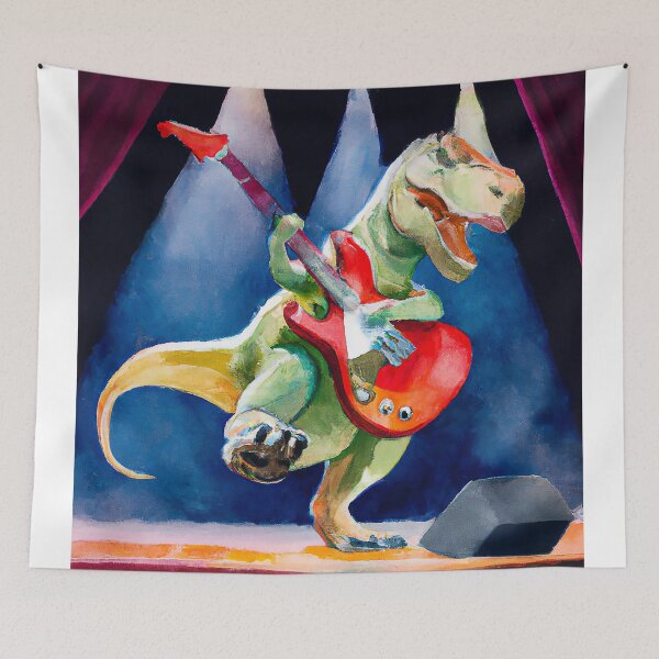 Item preview, T-Rex with a guitar designed and sold by TrexAmbassador.