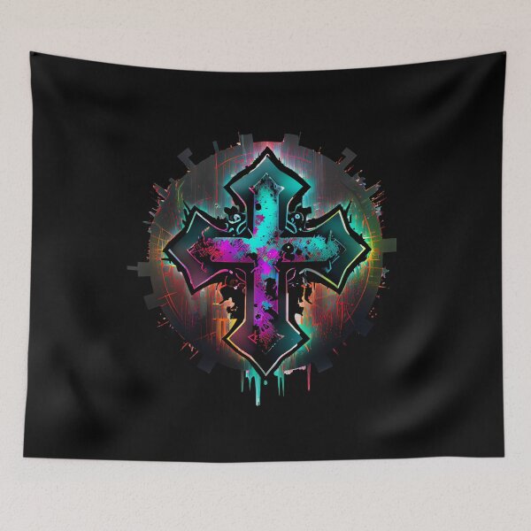 Item preview, Luminescent Shining Digital Gothic Cross designed and sold by ShadowAndSlate.