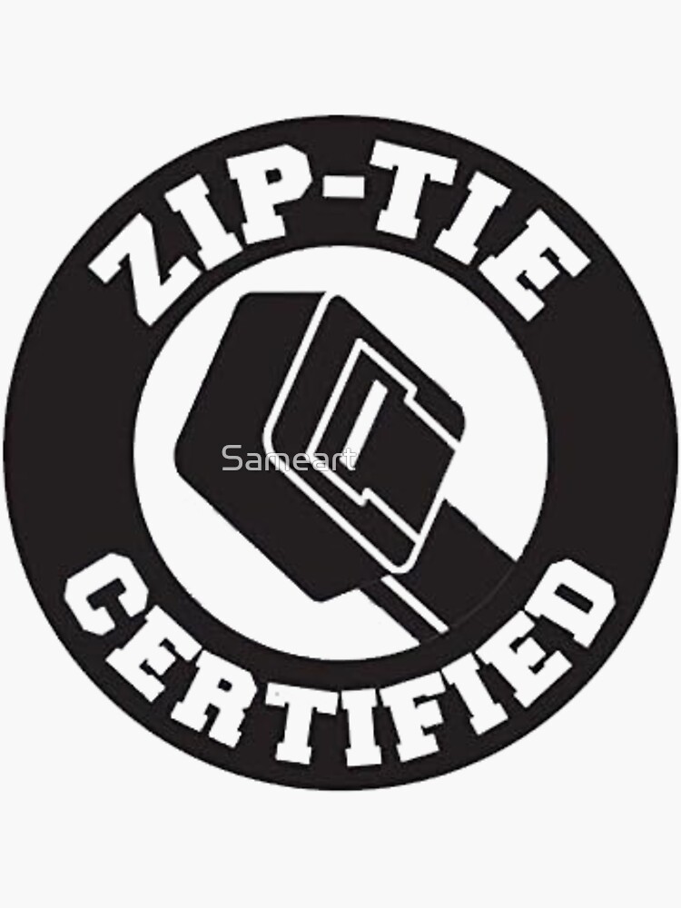 Zip Tie Mechanic Certified Sticker for Sale by Sameart