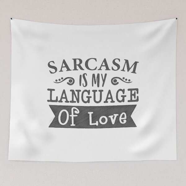 Item preview, Sarcasm is My Love Language, Express Your Love with Sarcasm | Bold and Playful Quote Design designed and sold by RedArtsDesign.