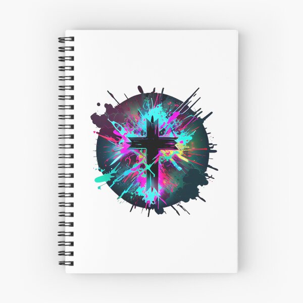 Item preview, Neon Pop Art Paint Gothic Cross designed and sold by ShadowAndSlate.