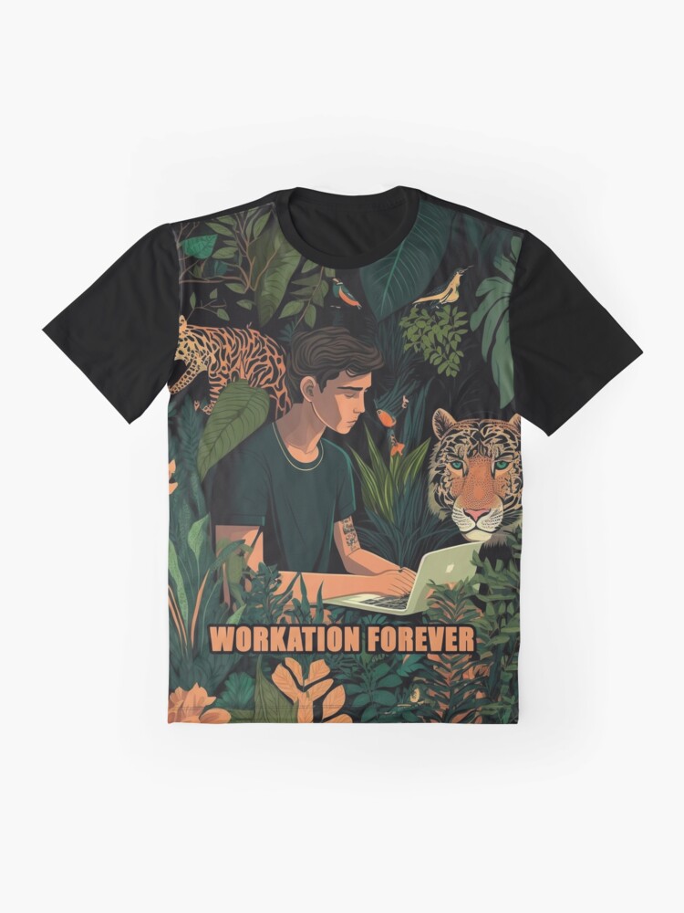 Graphic T-Shirt, Work Forever designed and sold by Frank Daske