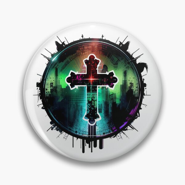 Item preview, Dark Green Digital Gothic Cross designed and sold by ShadowAndSlate.