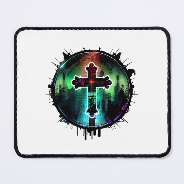Item preview, Dark Green Digital Gothic Cross designed and sold by ShadowAndSlate.