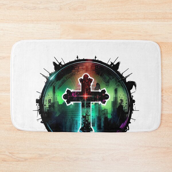 Item preview, Dark Green Digital Gothic Cross designed and sold by ShadowAndSlate.