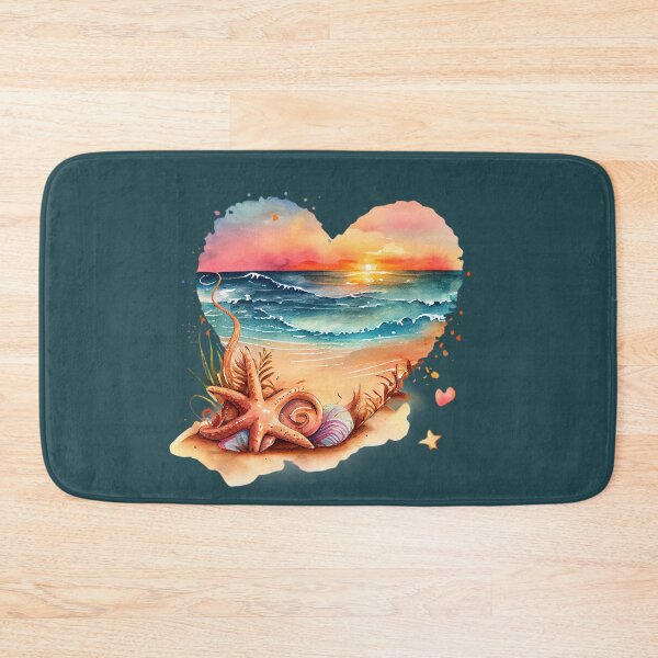 Item preview, Retro pastel colors beach sunset heart shape designed and sold by Pixtela ..