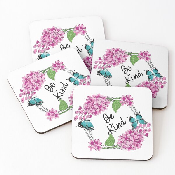 Aperçu de l'œuvre Be Kind - Lilas - Papillons Floral créée et vendue par Ayesha Saleem.