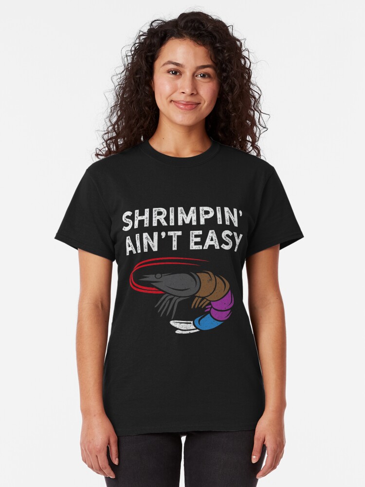 "Shrimpin Aint Easy Colored Brazilian Jiu Jitsu Shirt for BJJ, Cool