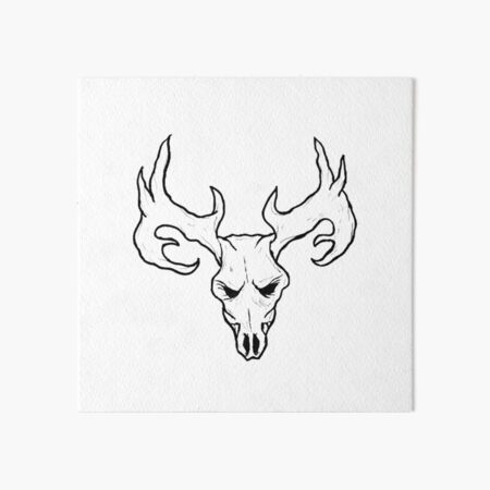 Skull and Antler Study II Wall Art, Canvas Prints, Framed Prints