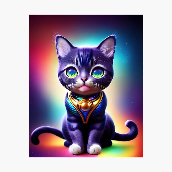 Artikelvorschau, Cosmic Kitten Rainbow Cat entworfen und verkauft von VersoShopping.