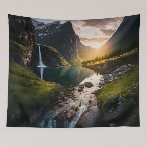 Item preview, Norway Landscape portrait  designed and sold by ArtsByAesthetic.