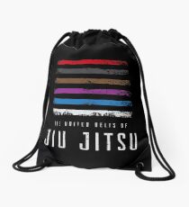 Mochila saco United Belts of Jiu Jitsu con texto Brazilian Jiu Jitsu Shirt para BJJ, Cool Gift