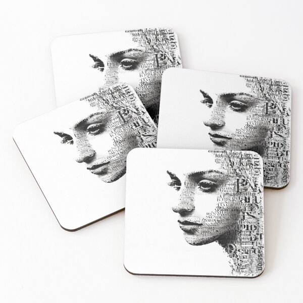 Item preview, Face from words! Unique design with the girl's face made out of positive words designed and sold by VibrantJD.