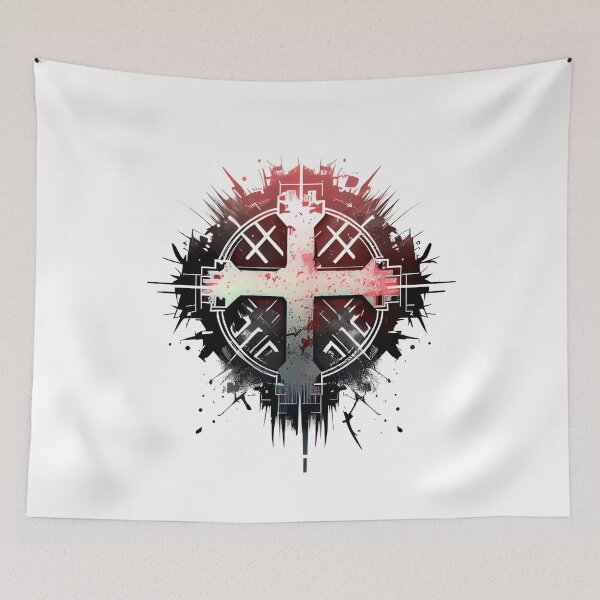 Item preview, Tribal Dark Gothic Cross with Red Tint designed and sold by ShadowAndSlate.