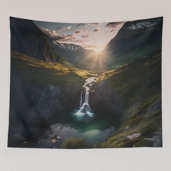 Item preview, Norway Landscape portrait  designed and sold by ArtsByAesthetic.