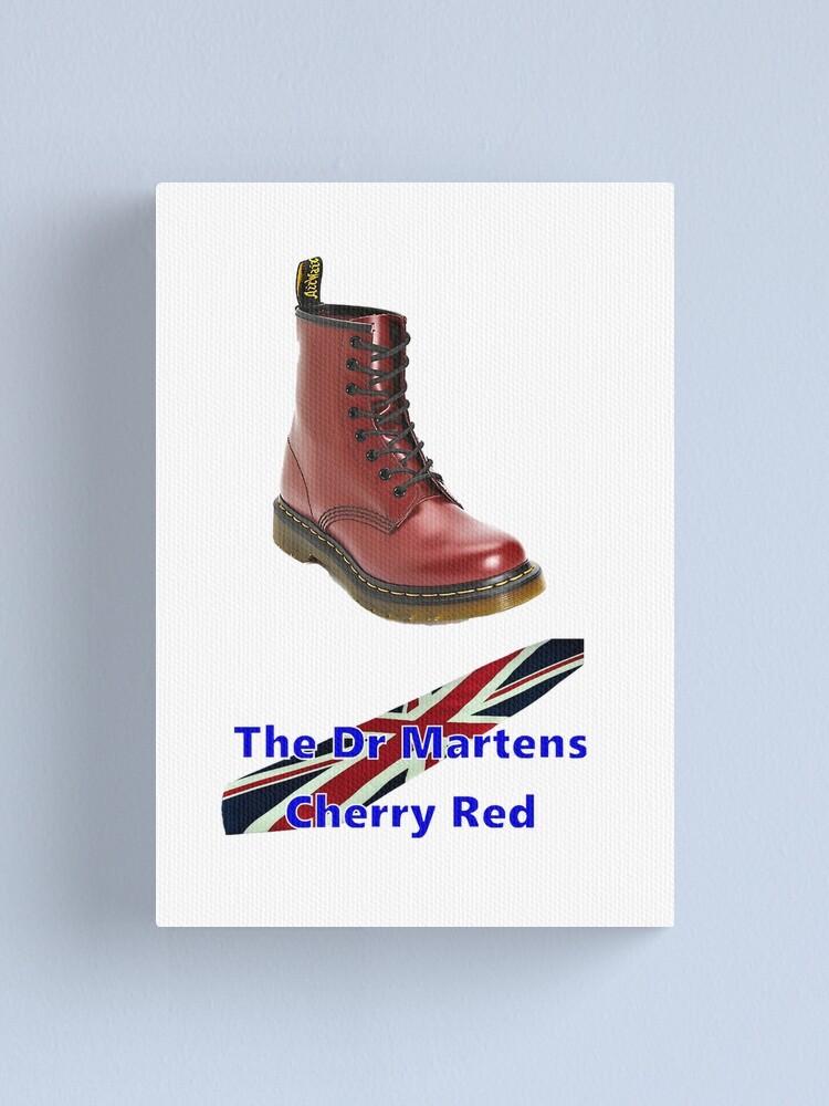 cherry red canvas dr martens