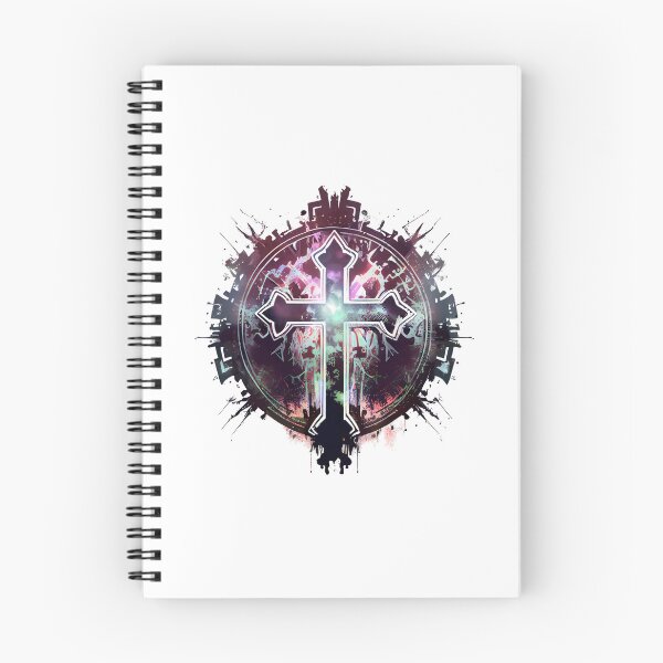 Item preview, Tribal Glowing Gothic Cross with Ink Drip designed and sold by ShadowAndSlate.