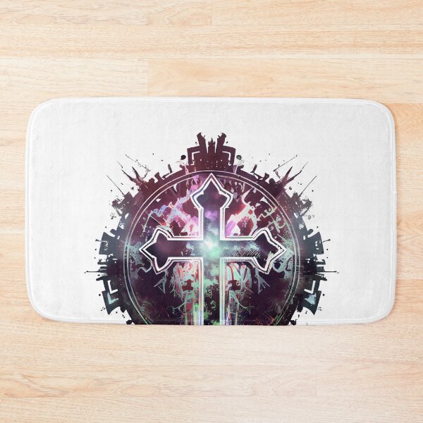 Item preview, Tribal Glowing Gothic Cross with Ink Drip designed and sold by ShadowAndSlate.