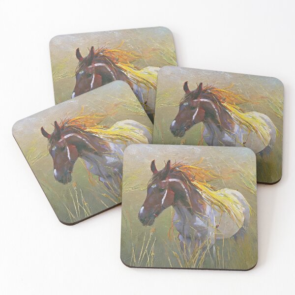 Item preview, wild stallion on the grass designed and sold by bogfl.