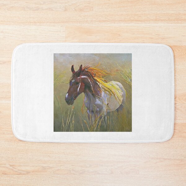 Item preview, wild stallion on the grass designed and sold by bogfl.