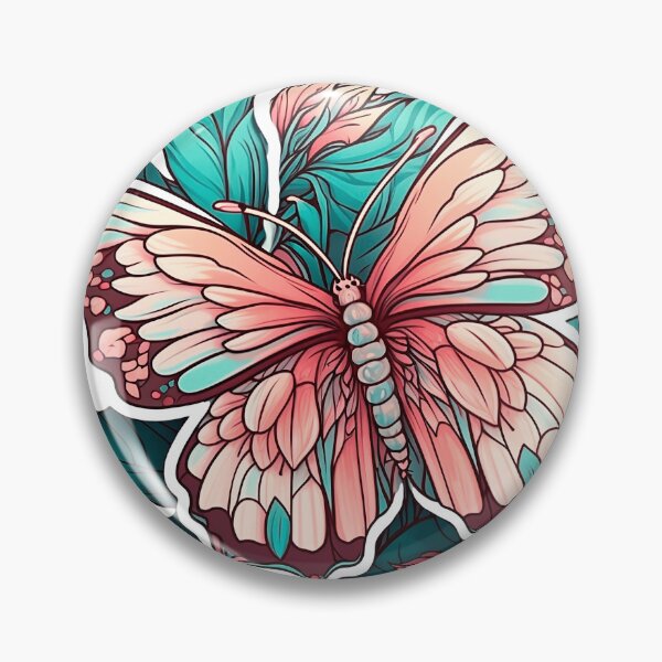 Aperçu de l'œuvre Papillon rose dans un jardin bleu créée et vendue par SweetMagicDream.