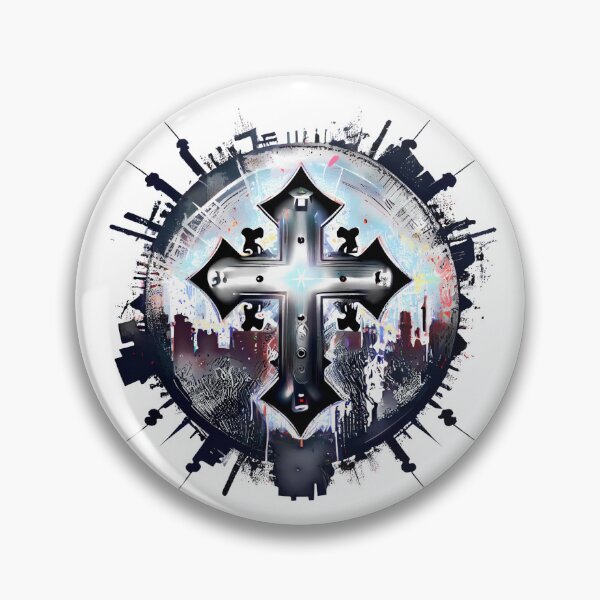 Item preview, Tribal Glowing Metal Gothic Cross designed and sold by ShadowAndSlate.
