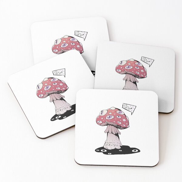 Item preview, Poisonous pink mushroom with purple eyes designed and sold by MalkyTea.