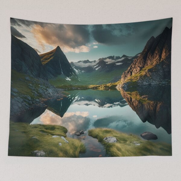 Item preview, Norway Landscape portrait  designed and sold by ArtsByAesthetic.