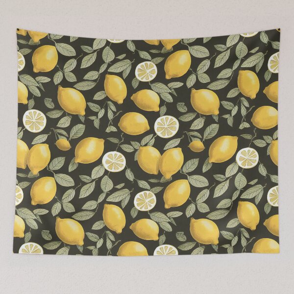 Item preview, vintage lemons, citrus, repetable pattern illustration designed and sold by Anastasias-Shop.