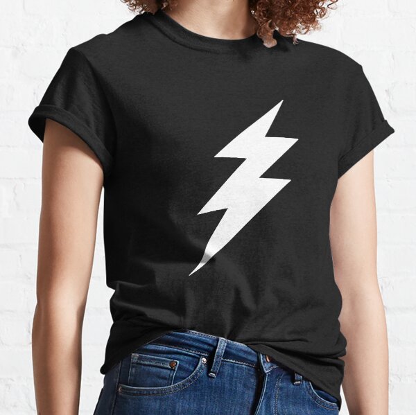 White Lightning Bolt Classic T-Shirt