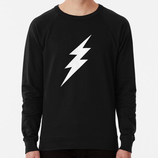Black sweater with white lightning bolts sales