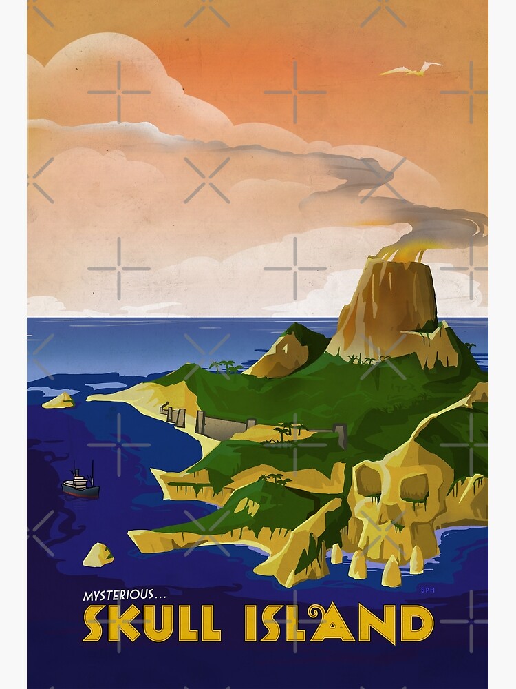 Skull Island - King Kong Retro Travel Poster by forge22