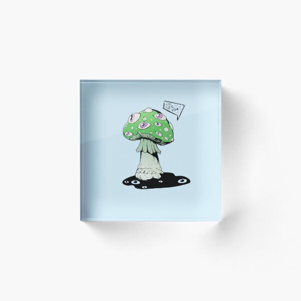 Item preview, Poisonous acid neon green mushroom with purple eyes designed and sold by MalkyTea.