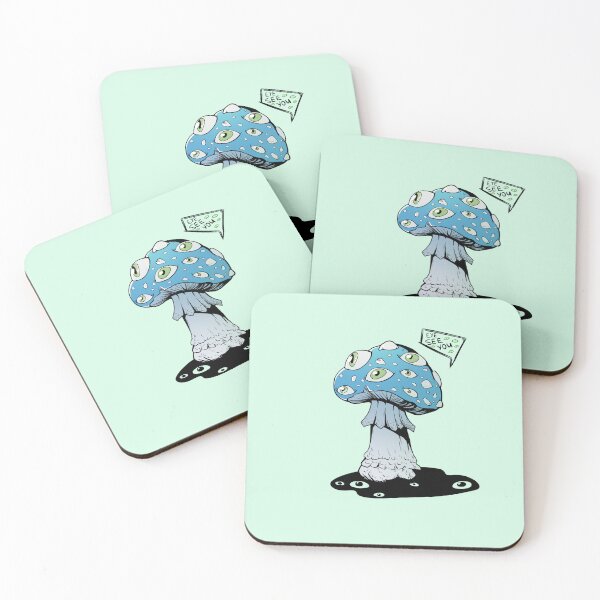 Item preview, Poisonous acid neon blue mushroom with green eyes designed and sold by MalkyTea.