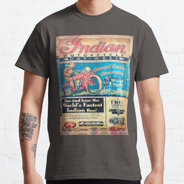 Vintage Motorcycle Advert T Shirts for Sale Redbubble