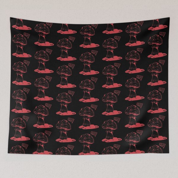 Item preview, Poisonous acid neon red mushroom with eyes designed and sold by MalkyTea.