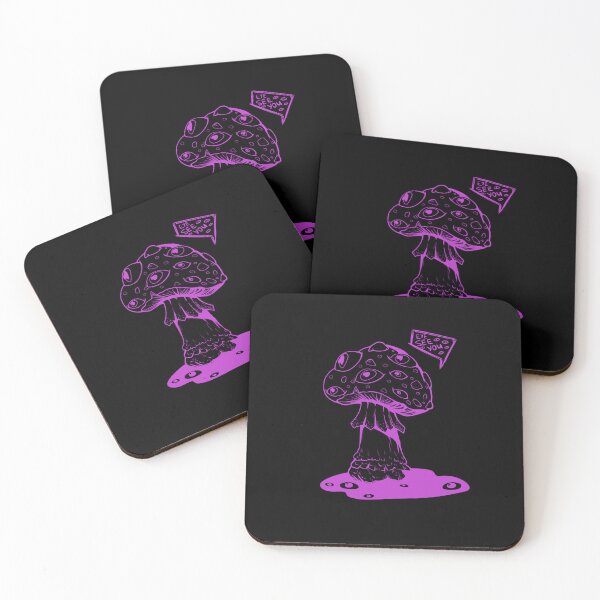 Item preview, Poisonous acid neon pink mushroom with eyes designed and sold by MalkyTea.