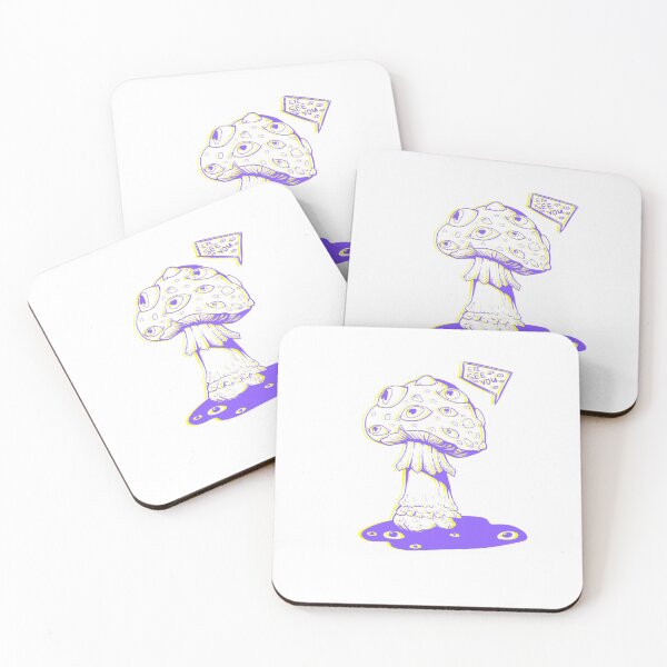 Item preview, Poisonous acid neon purple and yellow mushroom with eyes designed and sold by MalkyTea.