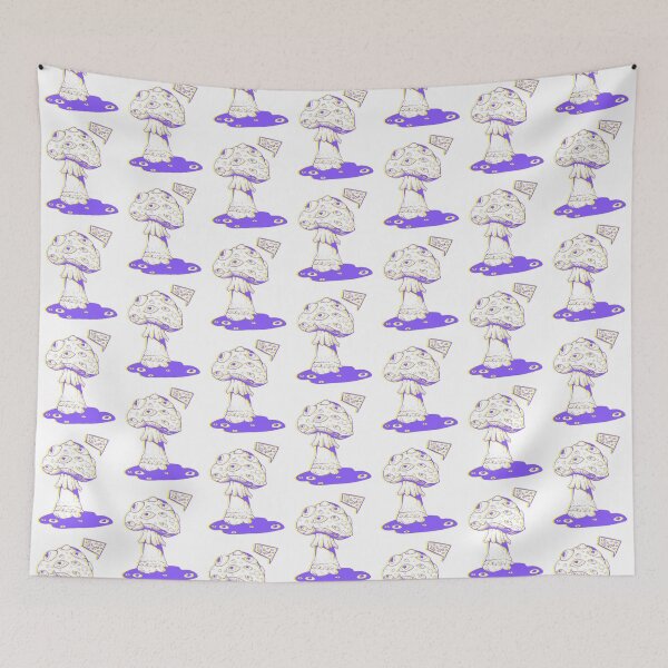 Item preview, Poisonous acid neon purple and yellow mushroom with eyes designed and sold by MalkyTea.