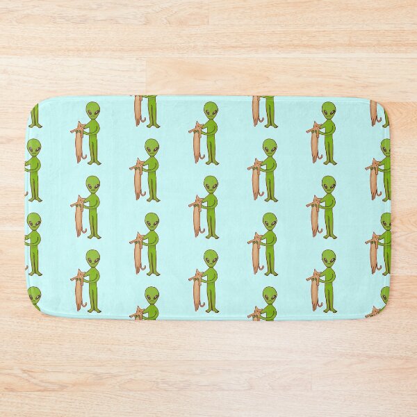 Item preview, Alien holding Cheese cat | funny cats and alien designed and sold by Golden Turtle Studio.