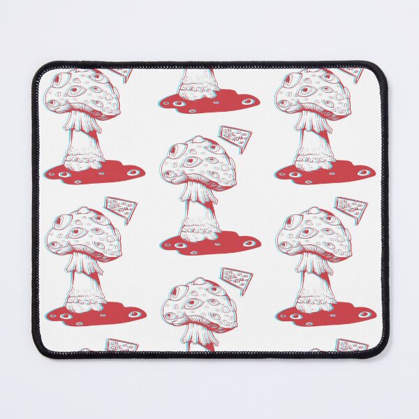 Item preview, Poisonous acid neon red and blue mushroom with eyes designed and sold by MalkyTea.