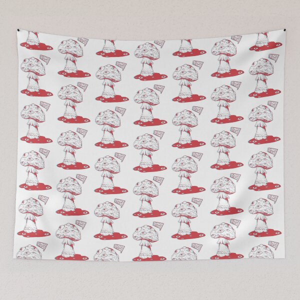 Item preview, Poisonous acid neon red and blue mushroom with eyes designed and sold by MalkyTea.