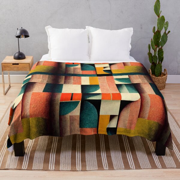 Item preview, Vintage colorful pattern in retro colors geometric shapes designed and sold by HappyTrippy.