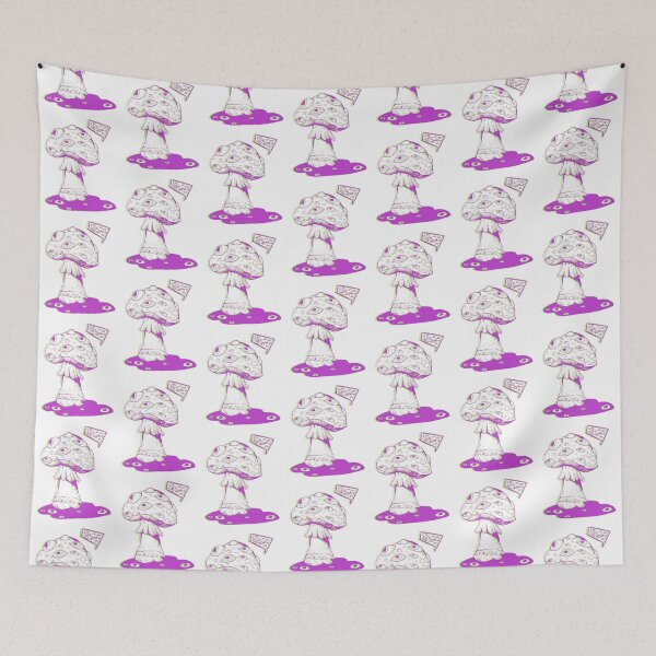 Item preview, Poisonous acid neon pink and green mushroom with eyes designed and sold by MalkyTea.