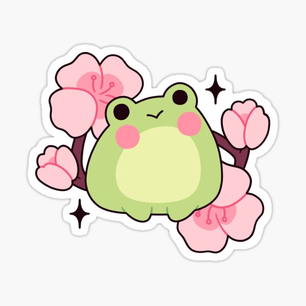 Sakura frog Sticker