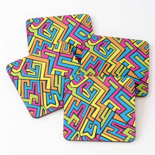 Item preview, Colorful Neon Graffiti Street Art Pattern designed and sold by idovedesign.