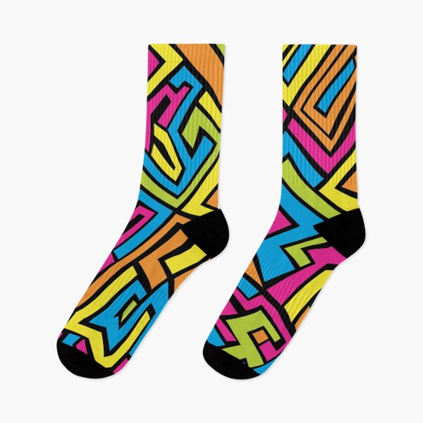 Item preview, Colorful Neon Graffiti Street Art Pattern designed and sold by idovedesign.