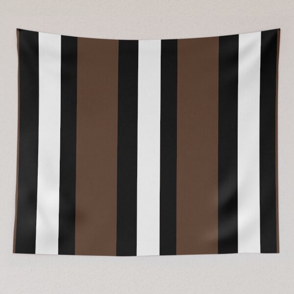 Item preview, Brown, black and white vertical line stripes designed and sold by tetibright.