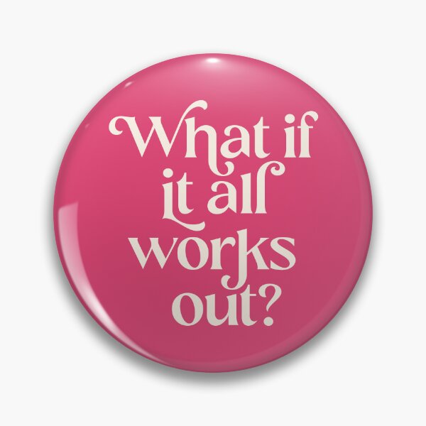Item preview, What If It All Works Out in Pink and Cream designed and sold by GraphicBicycle.