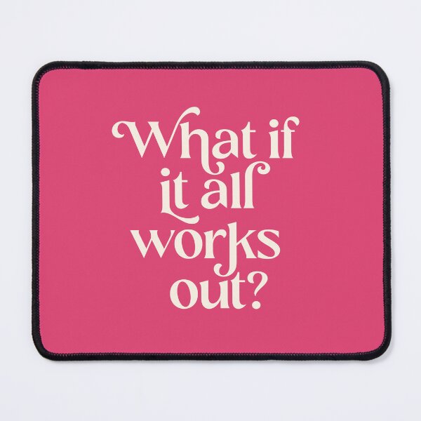 Item preview, What If It All Works Out in Pink and Cream designed and sold by GraphicBicycle.